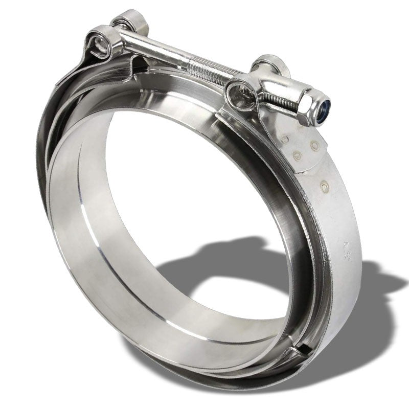 4.50" 114mm Zinc Coat V-Band Clamp+Flange for Turbo Downpipe Intercooler Exhaust-Performance-BuildFastCar