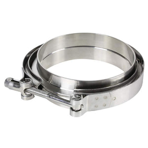 4.50" 114mm Zinc Coat V-Band Clamp+Flange for Turbo Downpipe Intercooler Exhaust-Performance-BuildFastCar