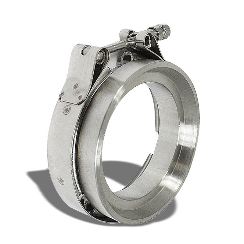 3.25" 83mm Zinc Coated V-Band Clamp+Flange for GT45 Turbocharger Downpipe Turbo-Performance-BuildFastCar