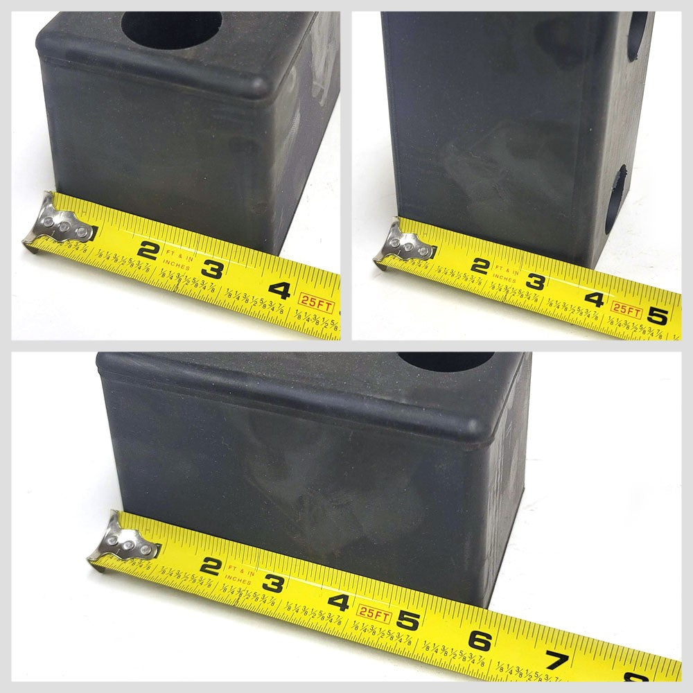2X Rectangular 2 Hole 5-5/8" x 3-1/2" x 3-1/2" Dock Bumper Semi Truck Trailer