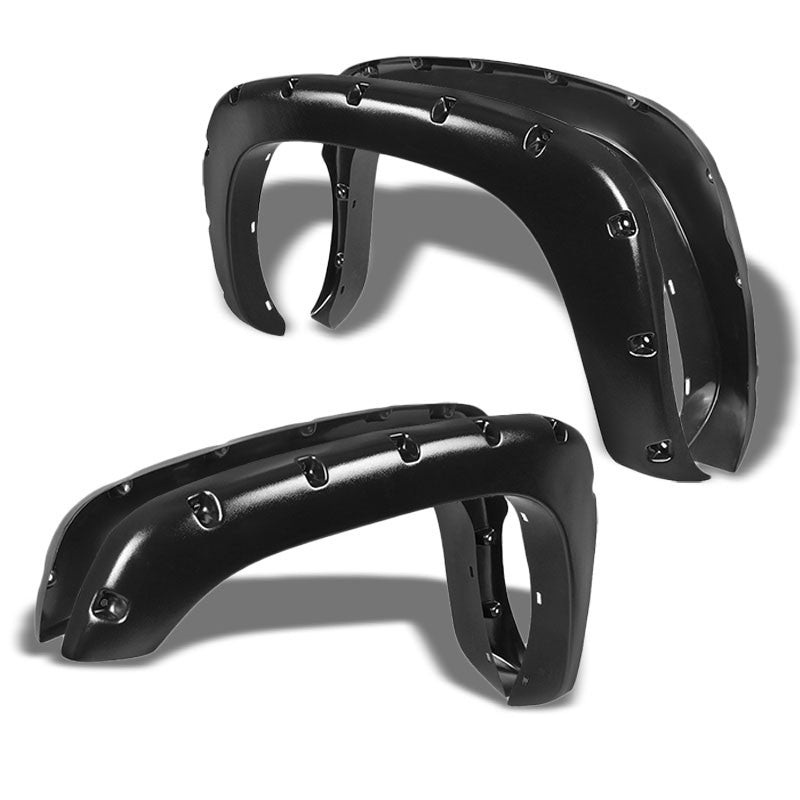 M.Black Pocket-Rivet Wheel Fender Flare For 99-02 Silverado 1500 78.7"/97.6" Bed-Exterior-BuildFastCar