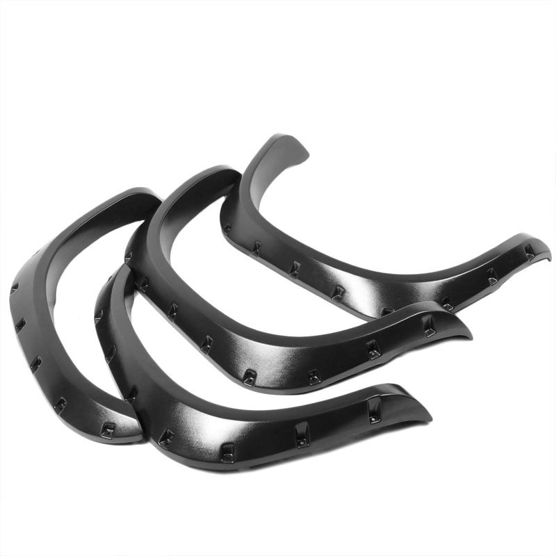 Matte Black ABS Pocket-Riveted Style Wheel Fender Flare Guard For 02-08 Ram 1500-Exterior-BuildFastCar