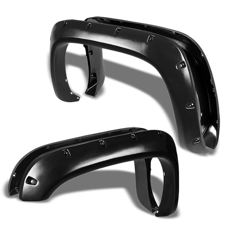 Matte Black ABS Pocket-Riveted Style Wheel Fender Flares For 94-02 Ram 2500 3500-Exterior-BuildFastCar