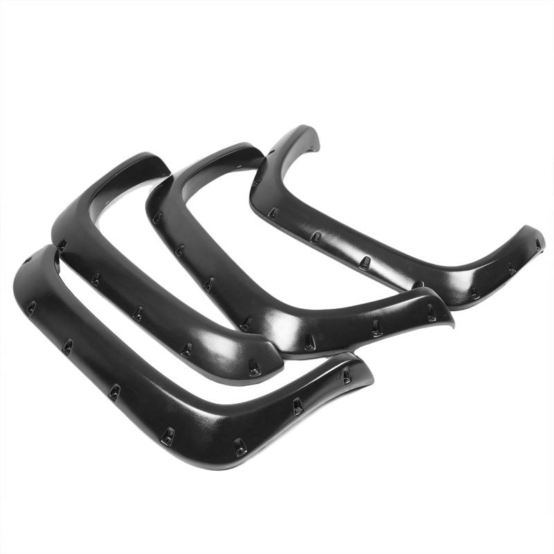 4PCS Paintable Black ABS Wheel Fender Flares - Factory Style For 1994-2002 Dodge Ram (DNA MOTORING DNA-IF10011MBK)