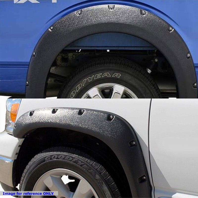 Matte Black ABS Pocket-Riveted Style Wheel Fender Flares For 94-02 Ram 2500 3500-Exterior-BuildFastCar