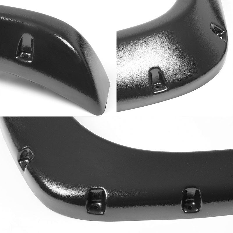 Matte Black ABS Pocket-Riveted Style Wheel Fender Flares For 94-02 Ram 2500 3500-Exterior-BuildFastCar