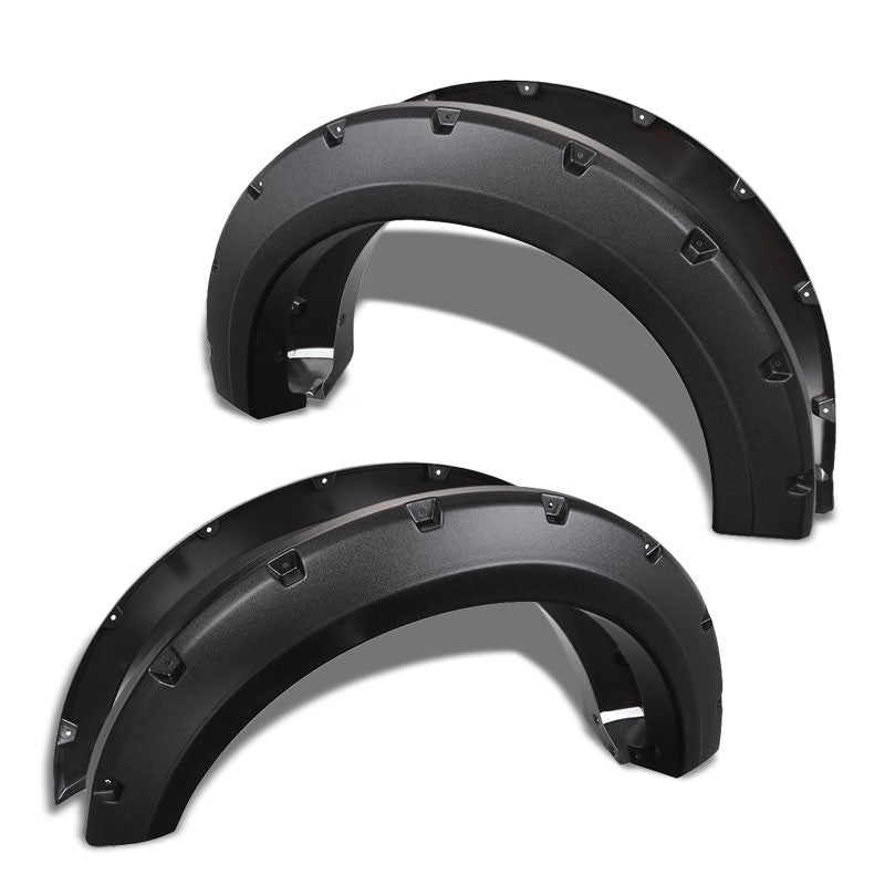 Matte Black Pocket Rivet Wheel Fender Flare For 15-17 F150 67.1&quot;/78.9&quot;/97.6&quot; Bed-Exterior-BuildFastCar