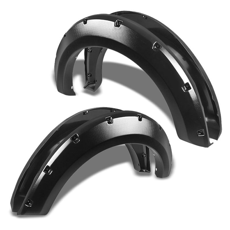 Matte Black ABS Pocket-Riveted 3" Coverage Wheel Fender Flares For 04-08 F-150-Exterior-BuildFastCar