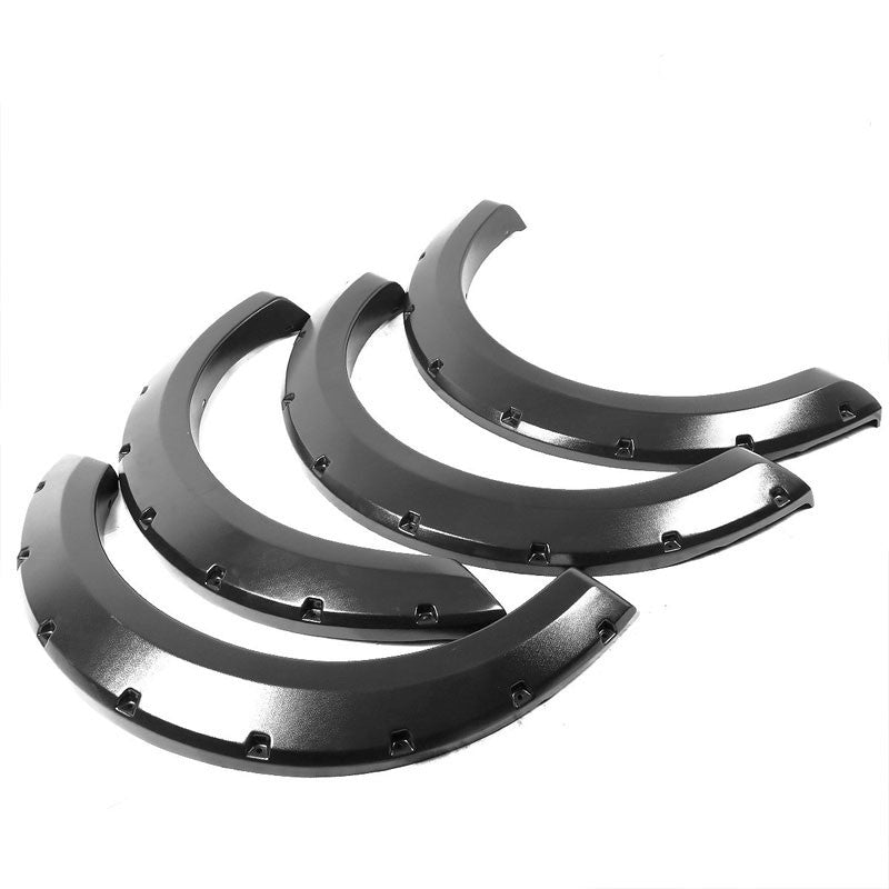 Matte Black ABS Pocket-Riveted 3" Coverage Wheel Fender Flares For 04-08 F-150-Exterior-BuildFastCar