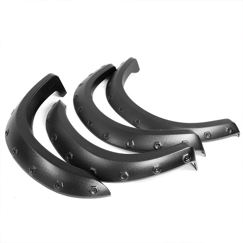 Matte Black Pocket Rivet T2 Wheel Fender Flares For 99-03 F-150 Styleside Bed-Exterior-BuildFastCar