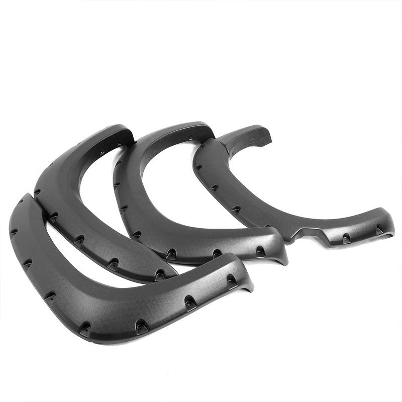 Matte Black ABS Pocket-Riveted T1 Wheel Fender Flares Guard For 04-14 Titan-Exterior-BuildFastCar