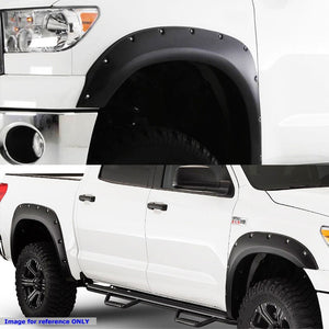 Black ABS Pocket-Riveted Style Wheel Fender Flares Guard For 07-13 Tundra-Exterior-BuildFastCar