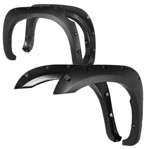 Matte Black ABS Pocket-Riveted Style Wheel Fender Flares Guard For 07-13 Tundra-Exterior-BuildFastCar