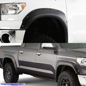 Matte Black ABS Pocket-Riveted Style Wheel Fender Flares Guard For 14-17 Tundra-Exterior-BuildFastCar