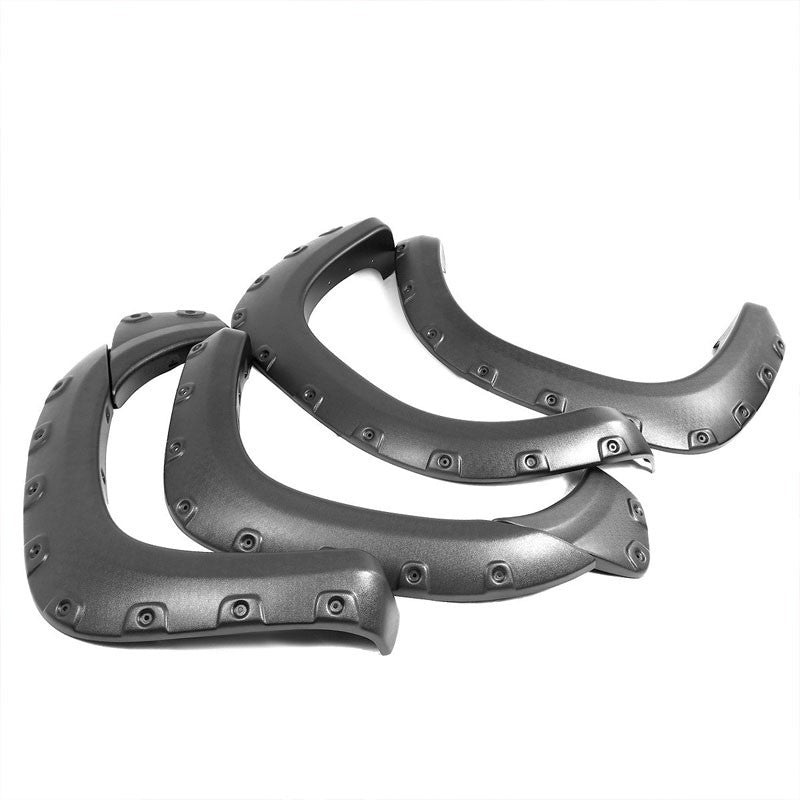 Matte Black ABS Pocket-Riveted T2 Wheel Fender Flares For 12-15 Tacoma 73.5" Bed-Exterior-BuildFastCar