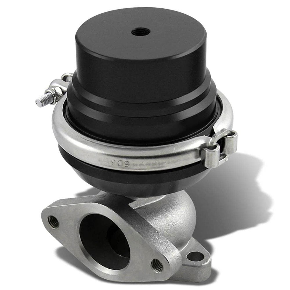 Universal Black 38mm Turbo Manifold V-Band Wastegate Bypass Exhaust +8PSI Spring