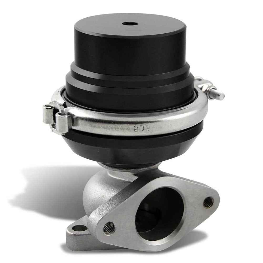 Universal Black 38mm Turbo Manifold V-Band Wastegate Bypass Exhaust +8PSI Spring
