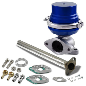 Universal Blue 38mm Turbo V-Band Wastegate Bypass Exhaust+8 PSI Spring+Dump Pipe