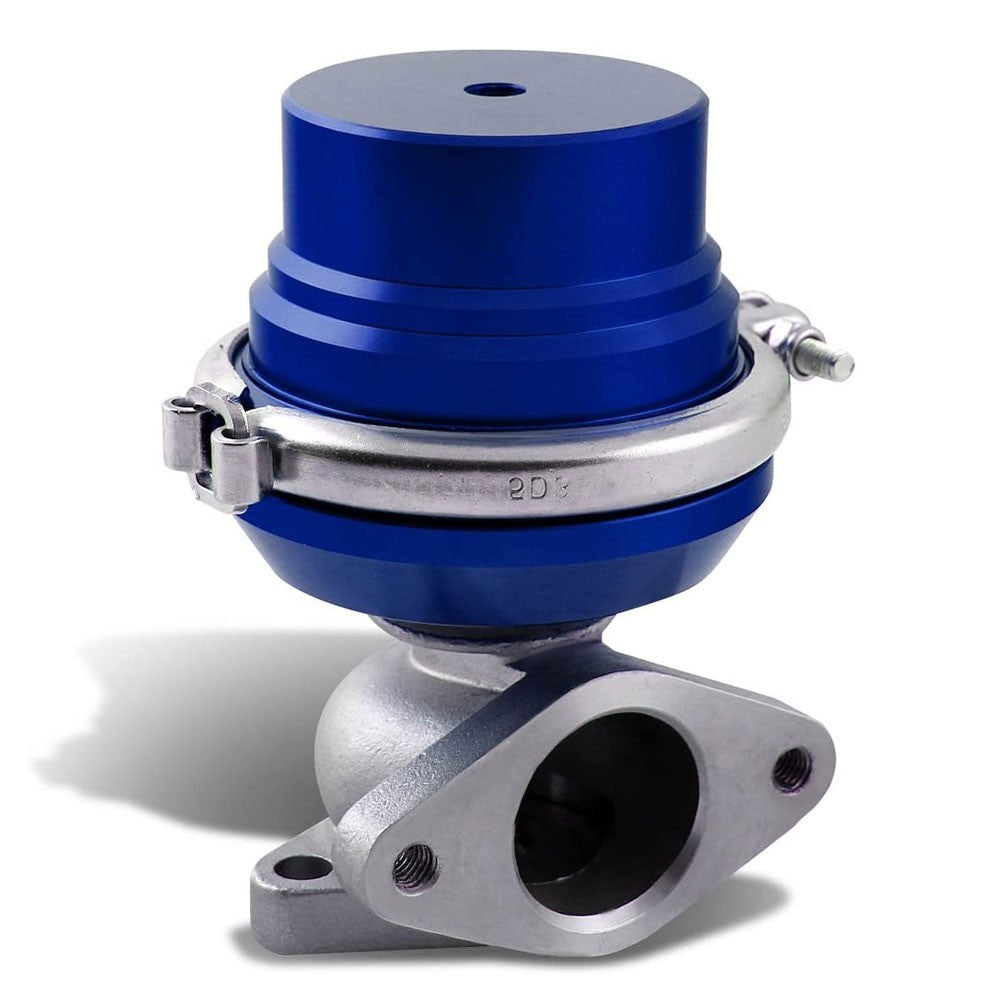 Universal Blue 38mm Turbo Manifold V-Band Wastegate Bypass Exhaust +8 PSI Spring
