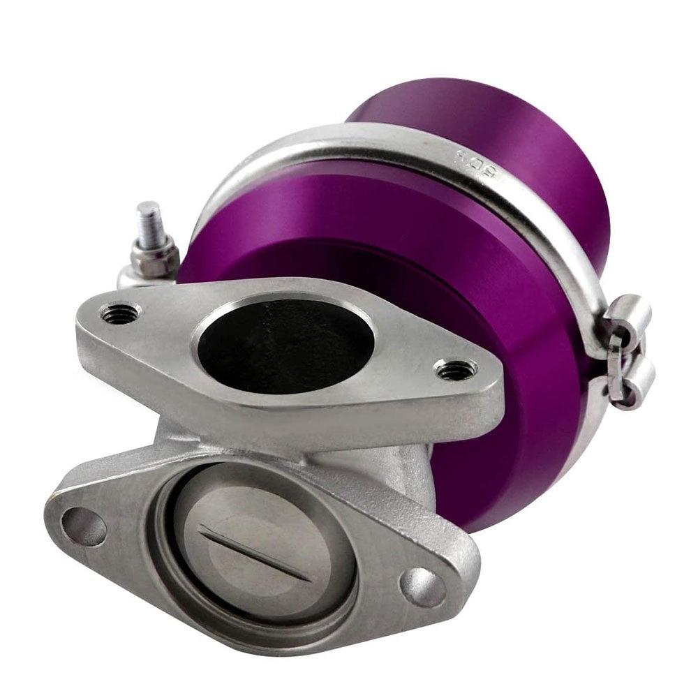 Universal Purple 38mm Turbo Manifold V-Band Wastegate Bypass Exhaust +PSI Spring