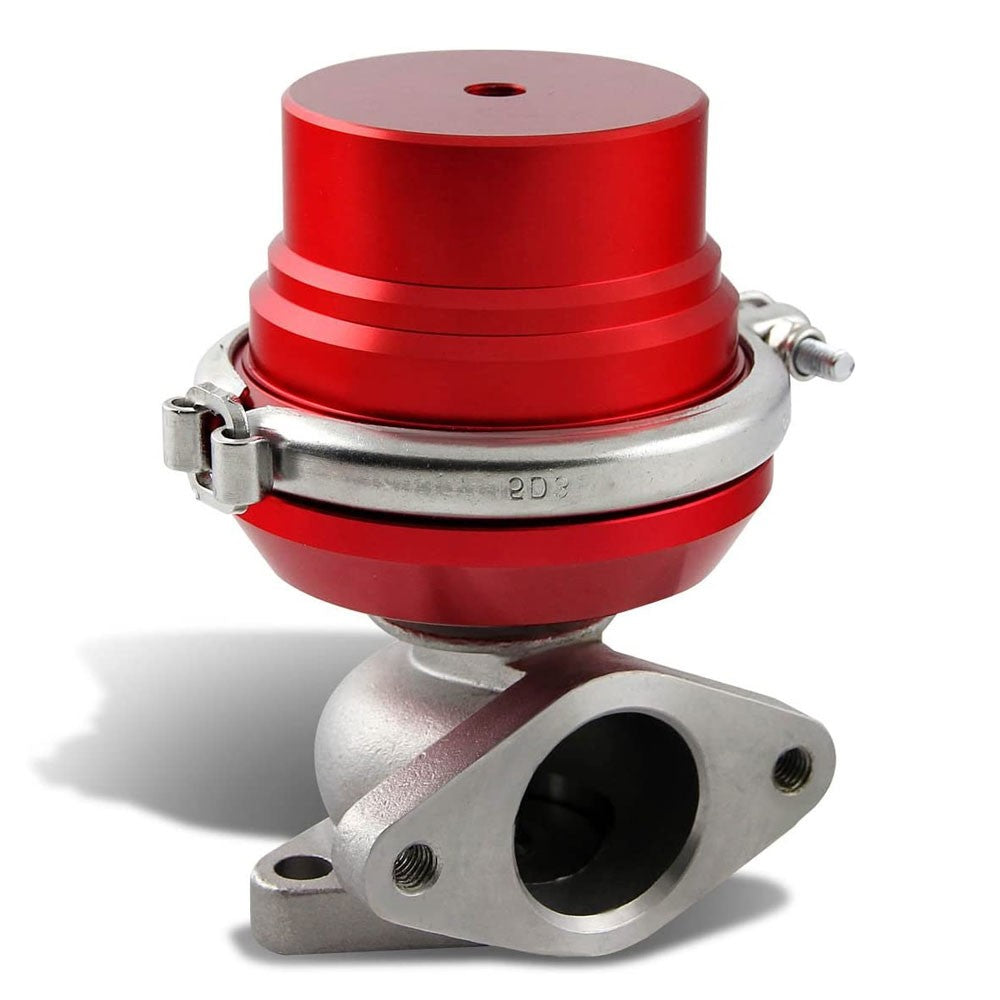Universal Red 38mm Turbo Manifold V-Band Wastegate Bypass Exhaust +8 PSI Spring