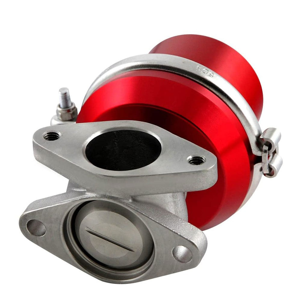 Universal Red 38mm Turbo Manifold V-Band Wastegate Bypass Exhaust +8 PSI Spring