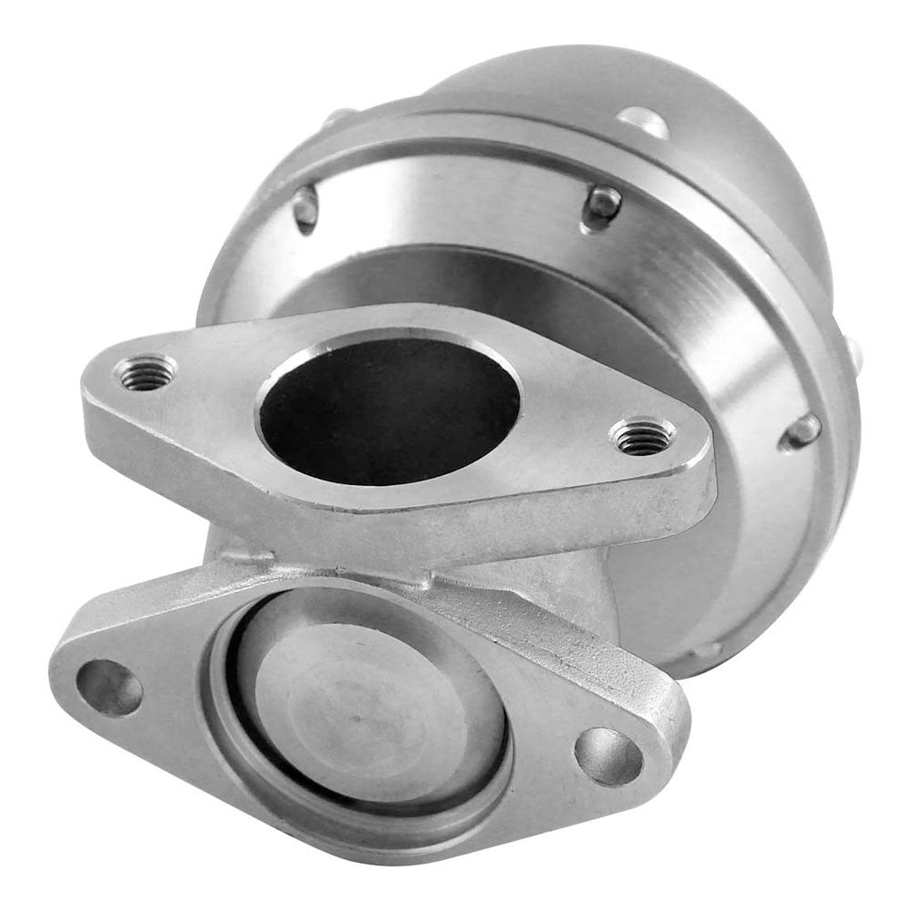 Universal T2 Silver 38mm Turbo V-Band Wastegate WG Bypass Exhaust+8PSI Spring