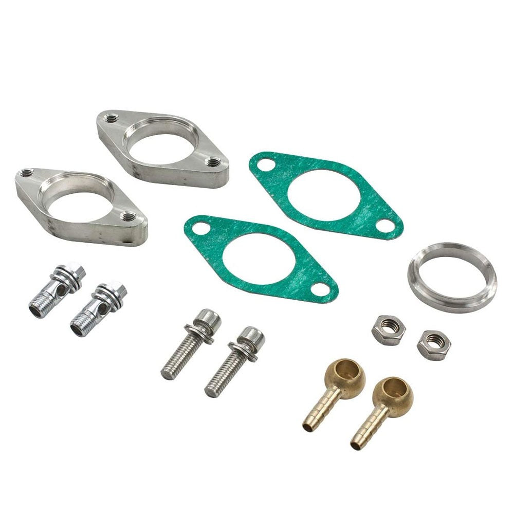 Universal T2 Silver 38mm Turbo V-Band Wastegate WG Bypass Exhaust+8PSI Spring