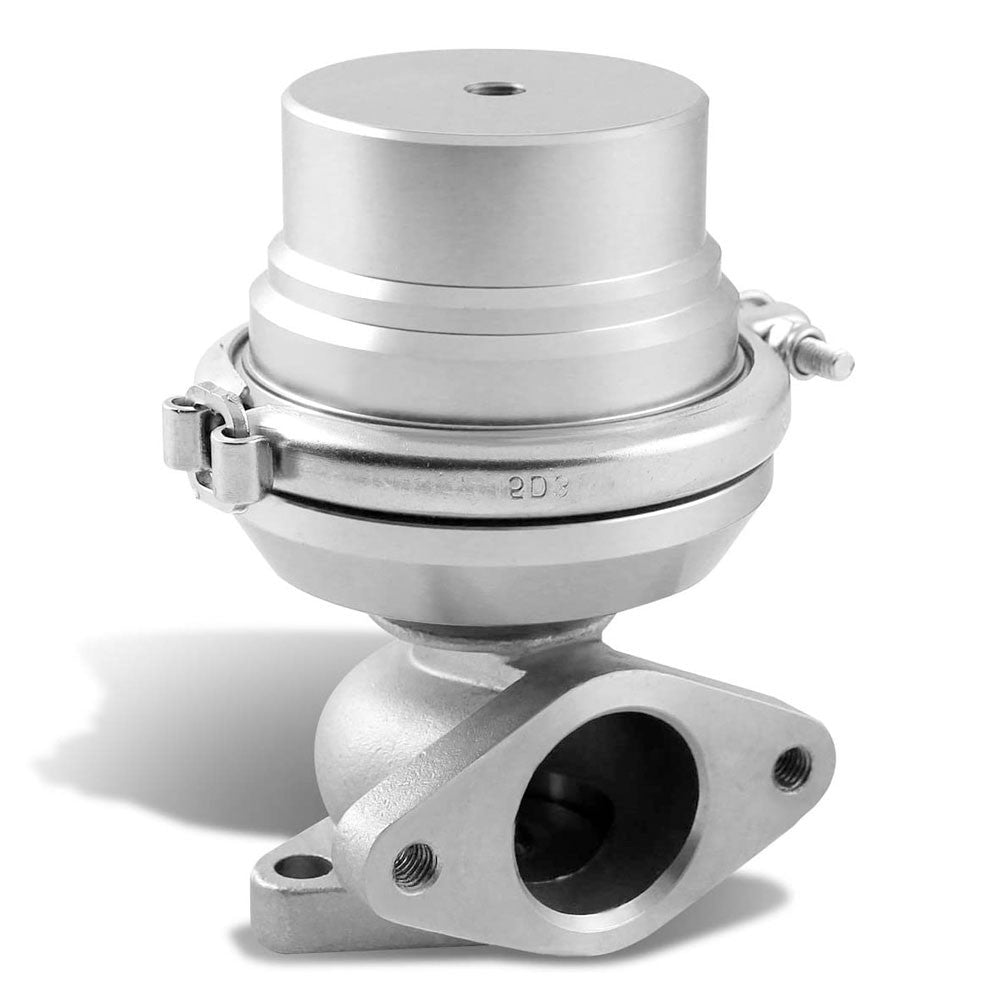 Universal Silver 38mm Turbo Manifold V-Band Wastegate Bypass Exhaust+8PSI Spring