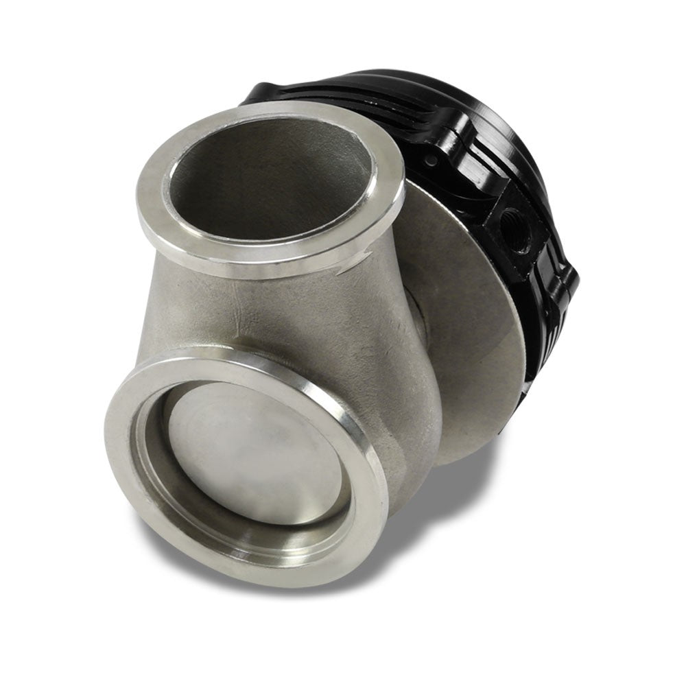 44mm Black Turbocharger Manifold Boost V-Band Wastegate+Dump Ring+13 PSI Spring
