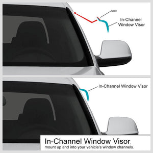Smoke Dark-Tinted Wind Deflector Window Visor 08+ Dodge Challenger BFC-WDVS-T2-0001
