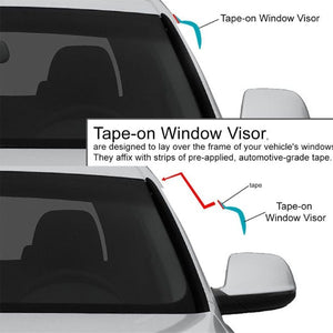 Smoke Tinted Window Wind/Rain Vent Deflectors Visors Guard For 14-17 Silverado/Sierra-Exterior-BuildFastCar