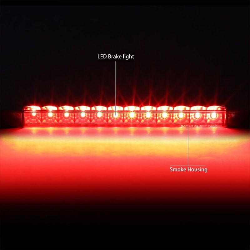 Black Housing Smoke Len Rear Third Brake LED Light For Toyota 10-16 4Runner N280-Exterior-BuildFastCar