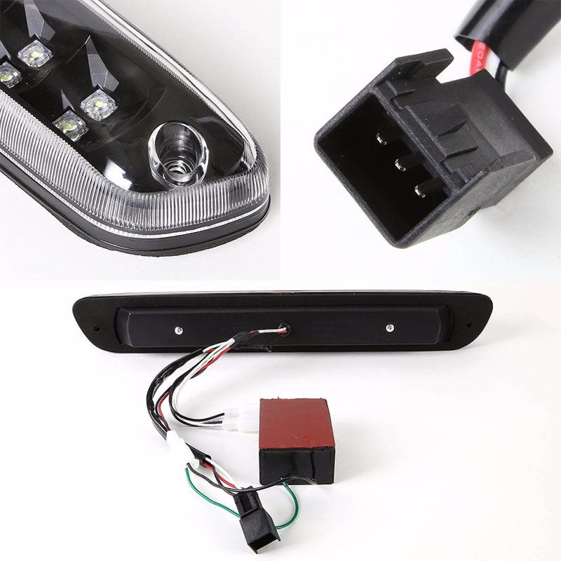 Black Housing Clear Len Rear Third Brake LED Light For 04-12 Colorado/Canyon-Exterior-BuildFastCar