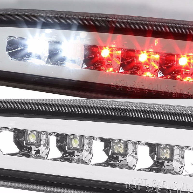 Chrome Housing Clear Len Third Brake/Reverse LED Light For Dodge 97-10 Dakota-Exterior-BuildFastCar