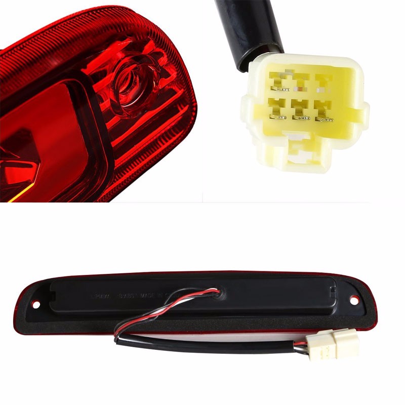 Chrome Housing Red Len Rear Third Brake/Reverse LED Light For Dodge 97-10 Dakota-Exterior-BuildFastCar