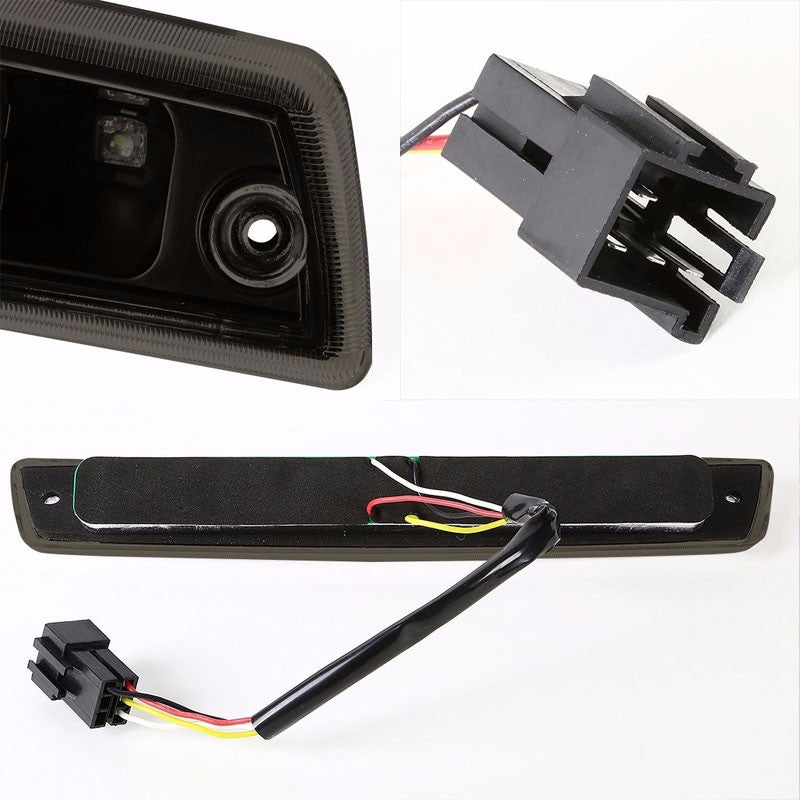 Black Housing Smoke Len Rear Third Brake LED Light For 95-02 Ram 1500/2500/3500-Exterior-BuildFastCar