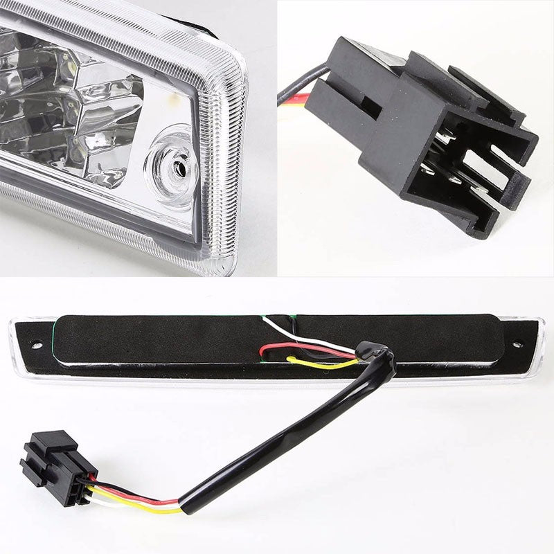 Clear Third Brake/Reverse Red/White LED Light For Dodge 95-02 Ram 1500/2500/3500-Exterior-BuildFastCar