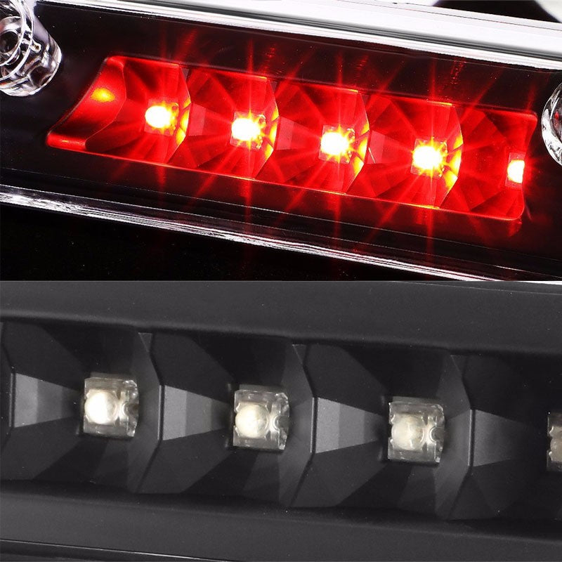 Black Housing Clear Len Rear Third Center Brake LED Light For Ford 15-16 F-150-Exterior-BuildFastCar