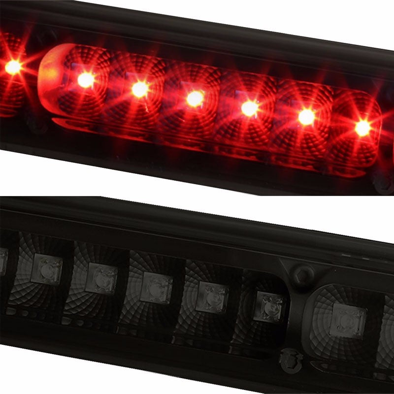 Black Housing Smoke Len Rear Third Brake Red LED Light For Ford 97-03 F150/F250-Exterior-BuildFastCar