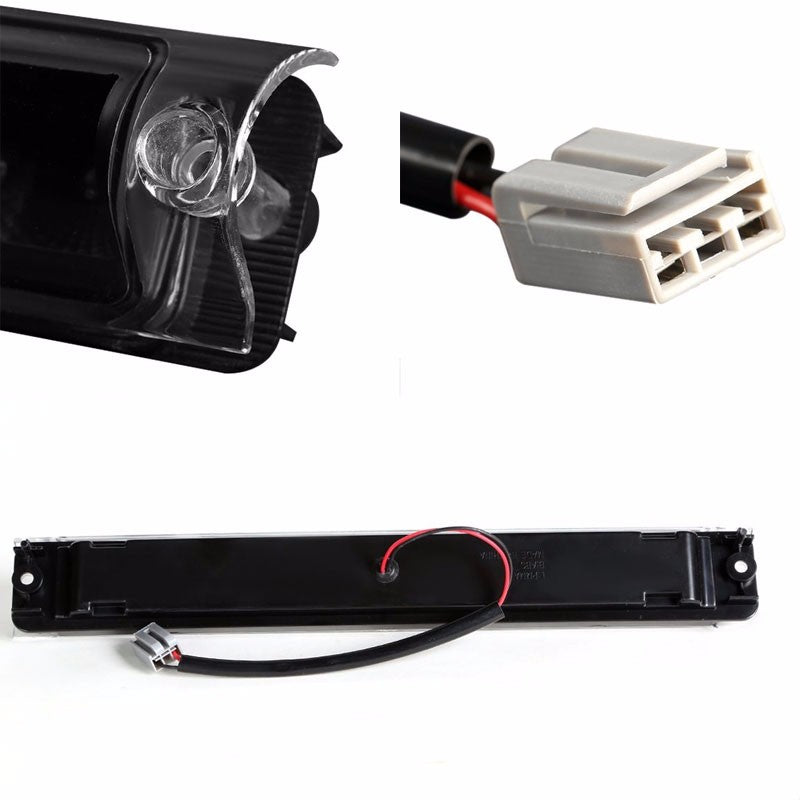 Black Housing Clear Len Rear Third Brake Red LED Light For Ford 97-03 F150/F250-Exterior-BuildFastCar
