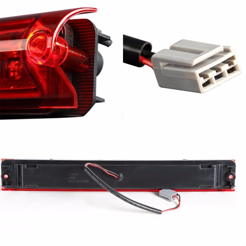 Chrome Housing Red Len Rear Third Brake Red LED Light For Ford 97-03 F150/F250-Exterior-BuildFastCar
