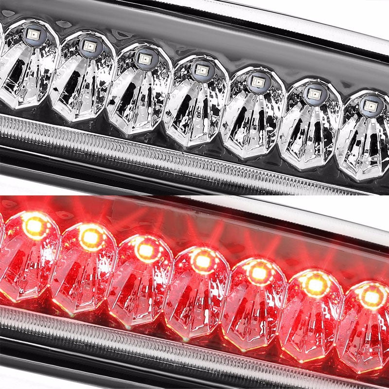Chrome Housing Clear Len Third Brake LED Light For 98-01 Explorer UN105/UN150-Exterior-BuildFastCar