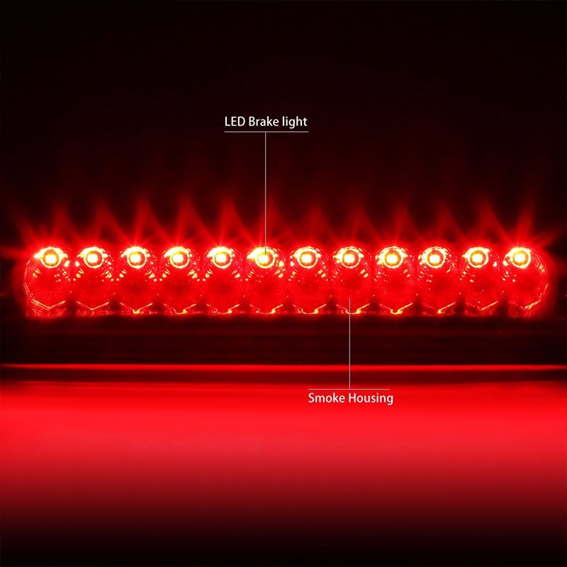 Chrome Housing Smoke Len Third Brake LED Light For 98-01 Explorer UN105/UN150-Exterior-BuildFastCar