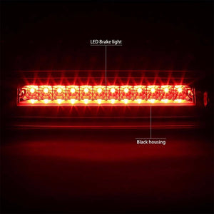Black Housing Clear Len Third Brake Red LED Light For Ford 02-12 Explorer U502-Exterior-BuildFastCar