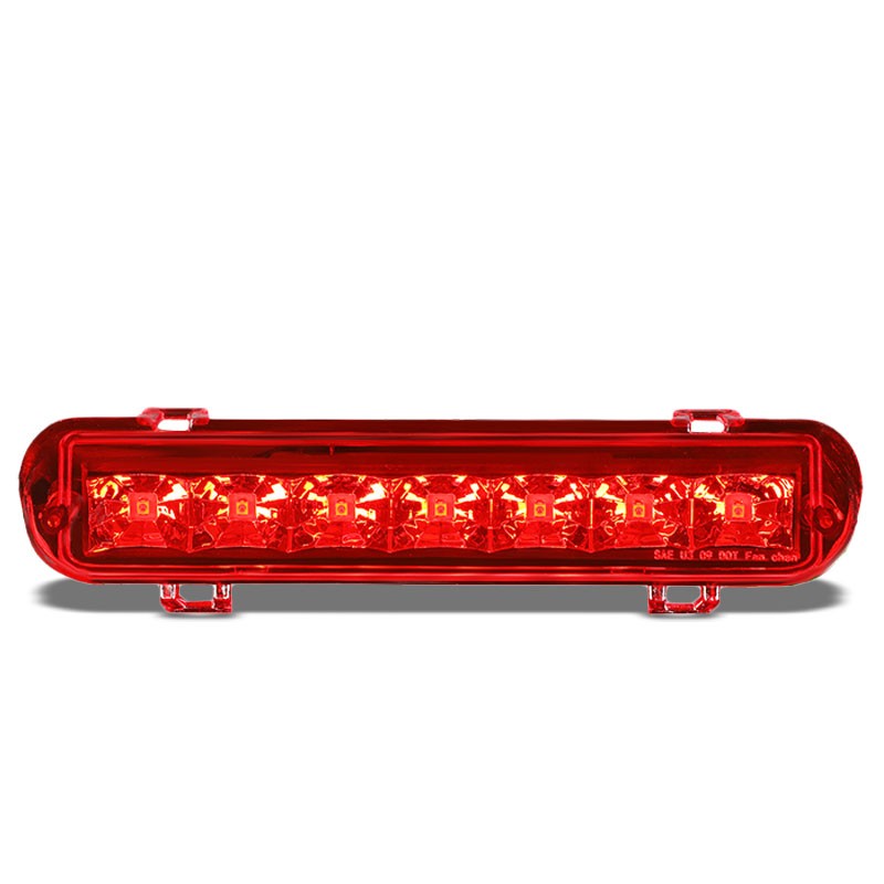 Red Lens/Chrome LED Bulb Rear 3RD Third Brake Light Lamp For 09-11 Ford Flex-Exterior-BuildFastCar