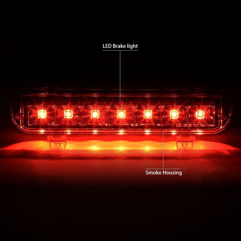 Smoked Lens/Chrome LED Bulb Rear 3RD Third Brake Light Lamp For 09-11 Ford Flex-Exterior-BuildFastCar