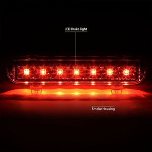Smoked Lens/Chrome LED Bulb Rear 3RD Third Brake Light Lamp For 09-11 Ford Flex-Exterior-BuildFastCar