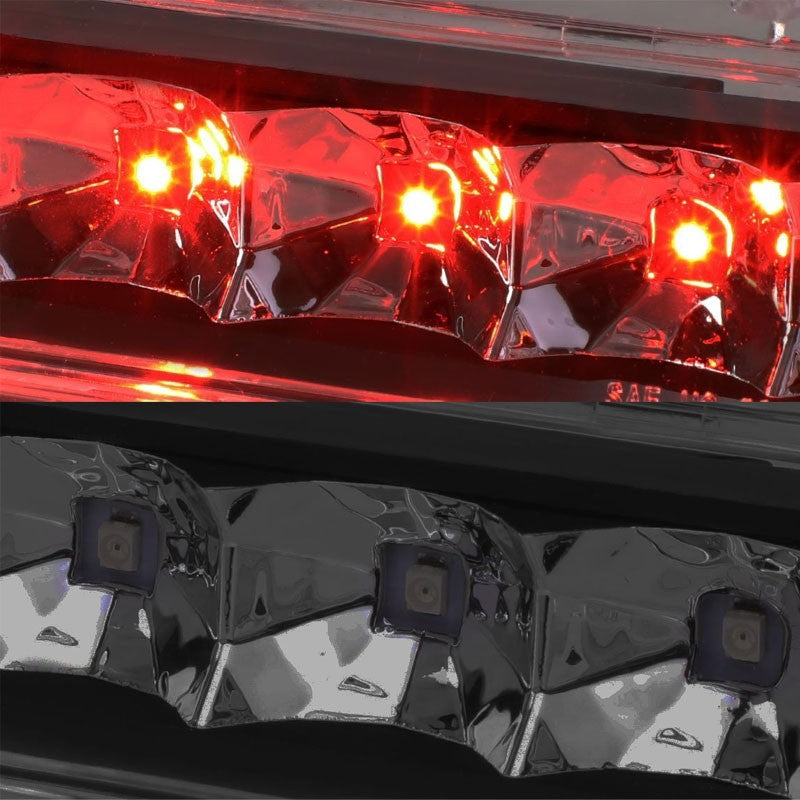 Smoked Lens/Chrome LED Bulb Rear 3RD Third Brake Light Lamp For 09-11 Ford Flex-Exterior-BuildFastCar