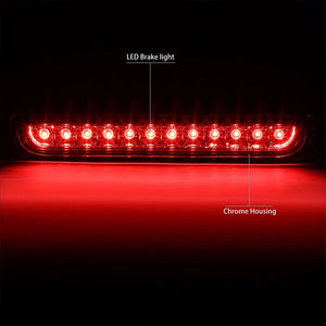 Chrome Housing Clear Len Third Brake Red LED Light For 07-14 FJ Cruiser DOHC-Exterior-BuildFastCar